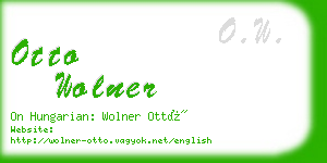 otto wolner business card